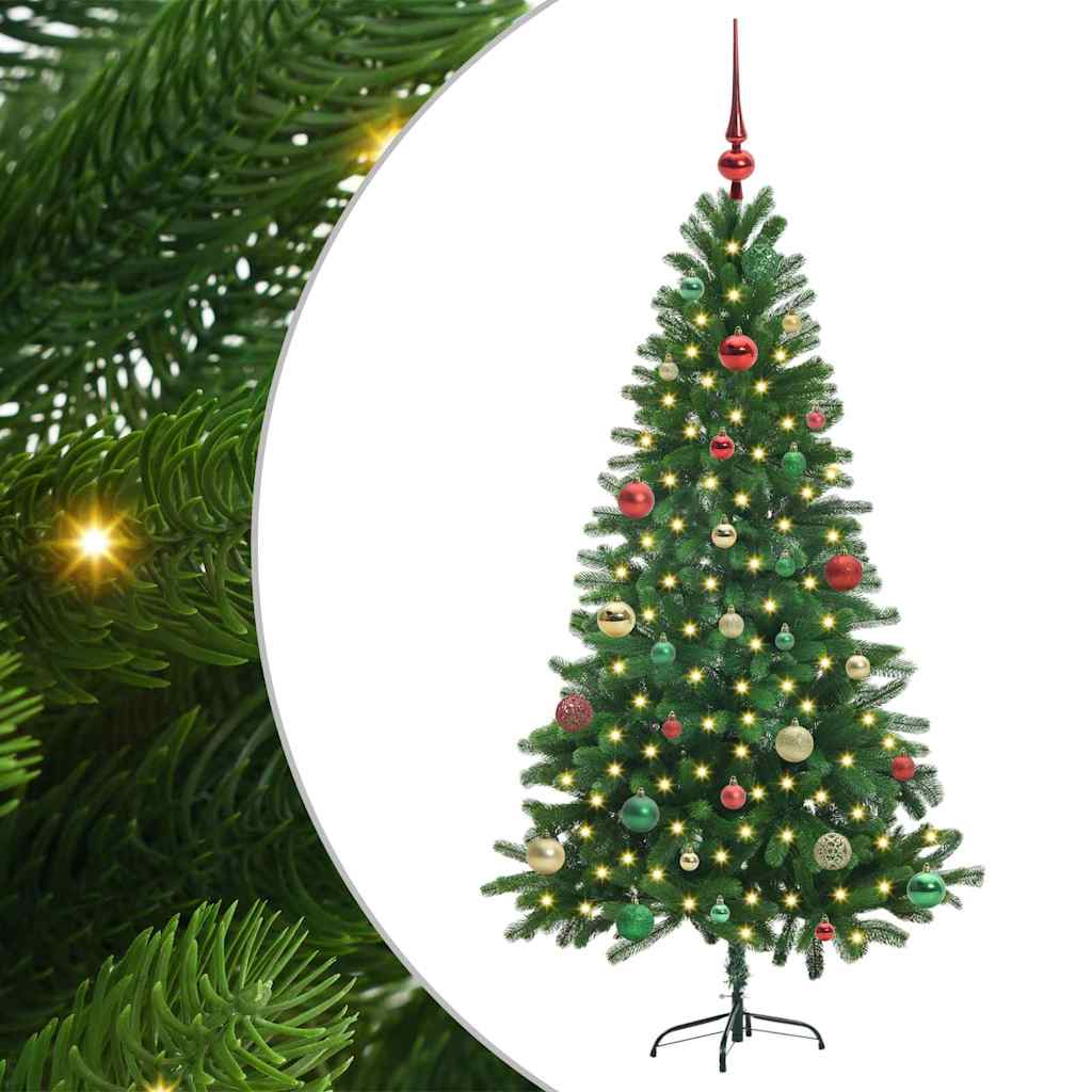 vidaXL Christmas Tree with 150 LEDs with Stand Green 150 cm PE - 49297
