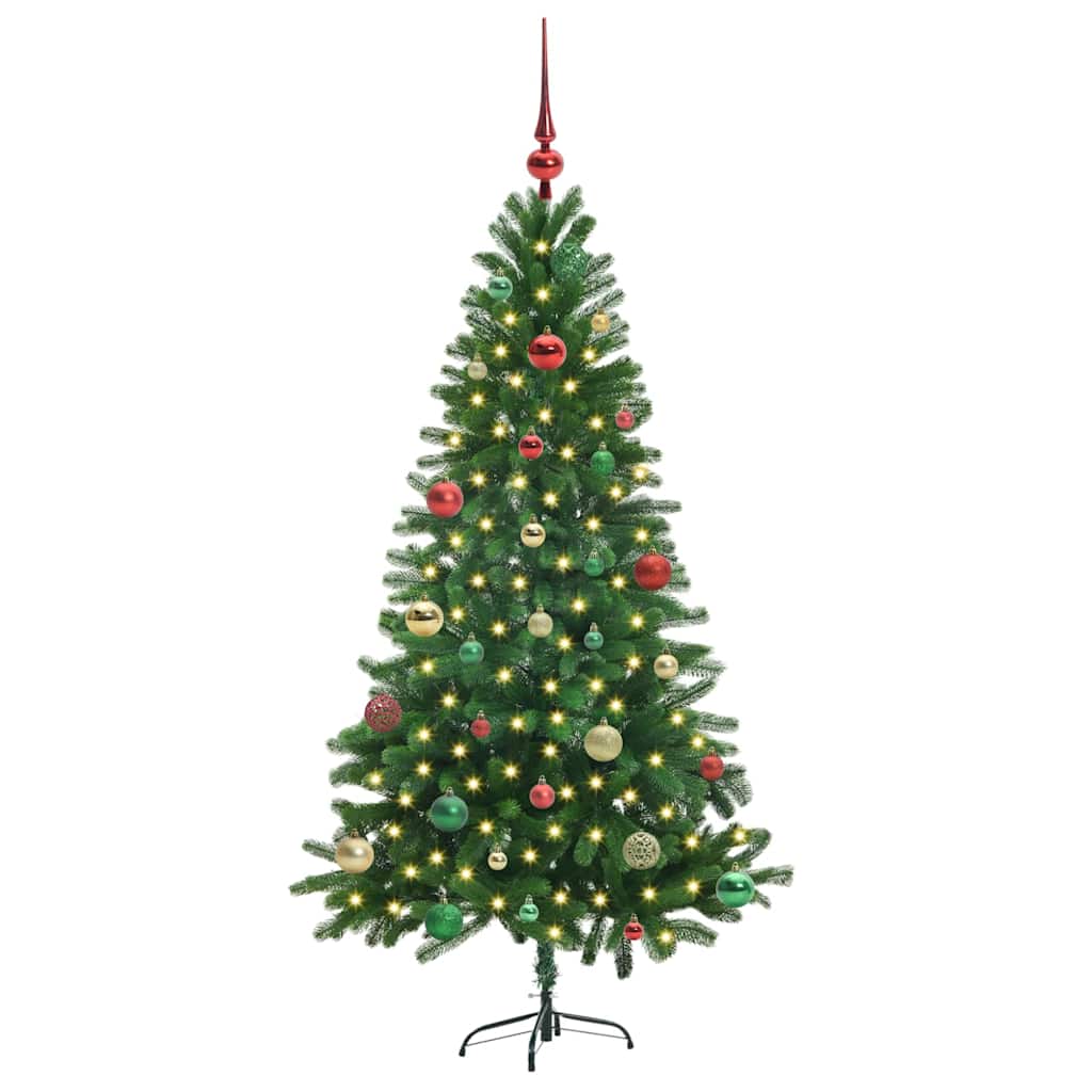 vidaXL Christmas Tree with 150 LEDs with Stand Green 150 cm PE - 49297