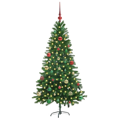 vidaXL Christmas Tree with 150 LEDs with Stand Green 150 cm PE - 49297