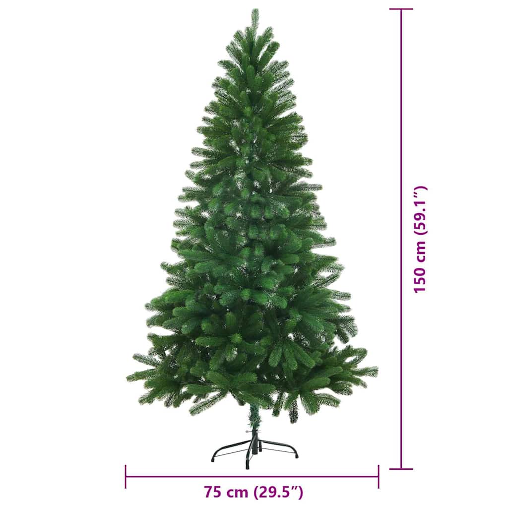 vidaXL Christmas Tree with 150 LEDs with Stand Green 150 cm PE - 49297