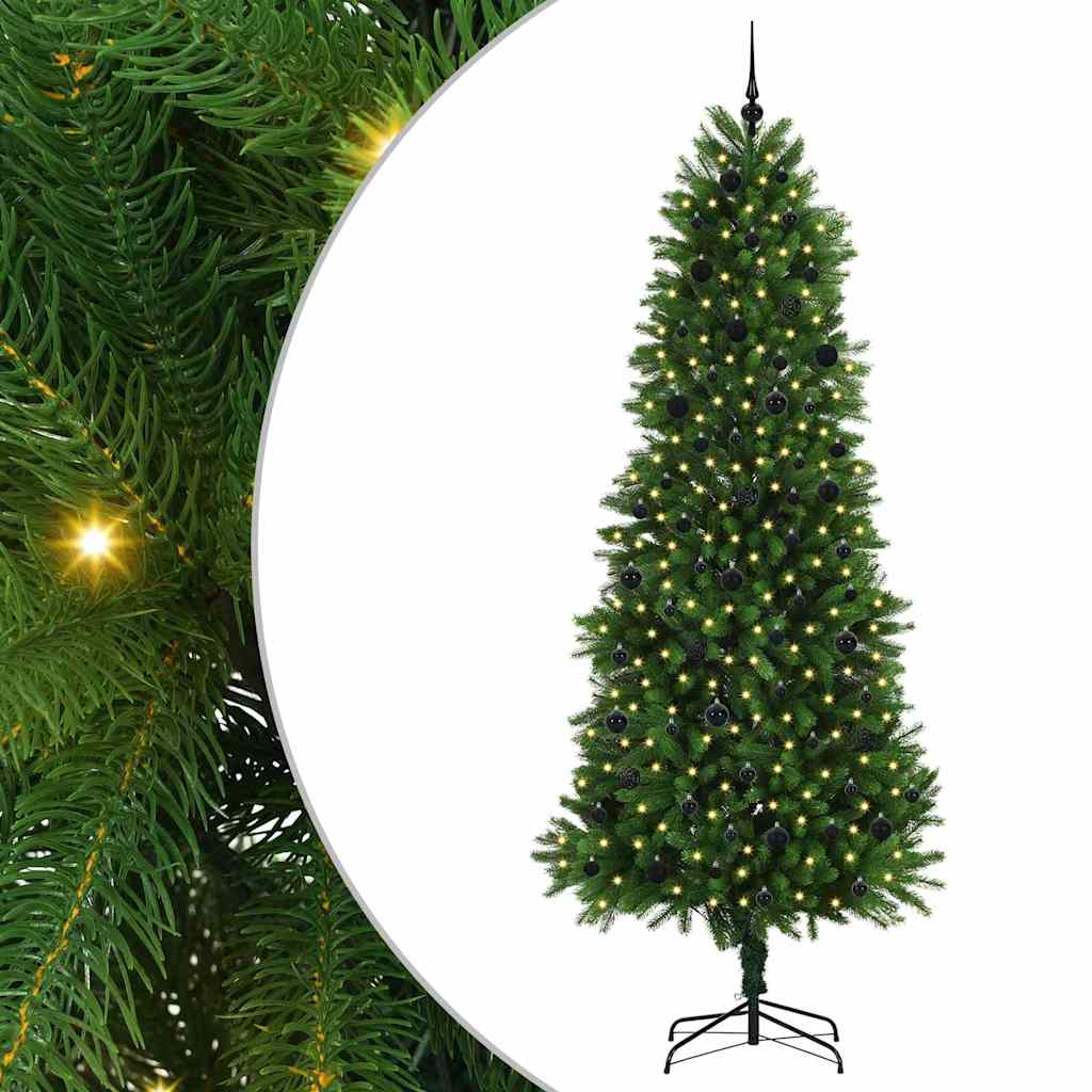 vidaXL Christmas Tree with 300 LEDs with Stand Green 240 cm PE