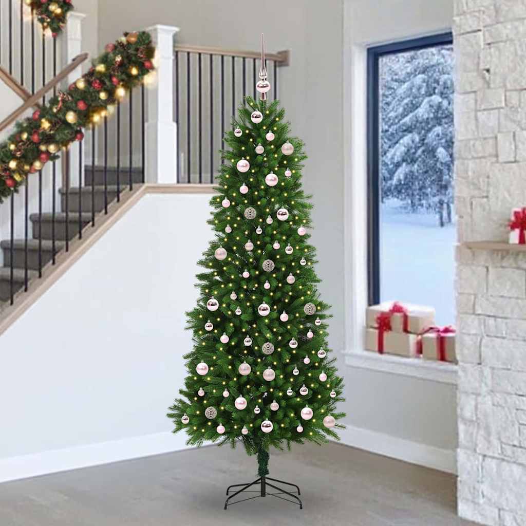 vidaXL Christmas Tree with 300 LEDs with Stand Green 240 cm PE - 49301
