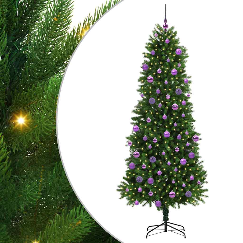 vidaXL Christmas Tree with 300 LEDs with Stand Green 240 cm PE - 49304