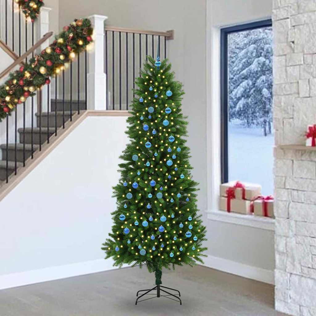 vidaXL Christmas Tree with 300 LEDs with Stand Green 240 cm PE - 49307