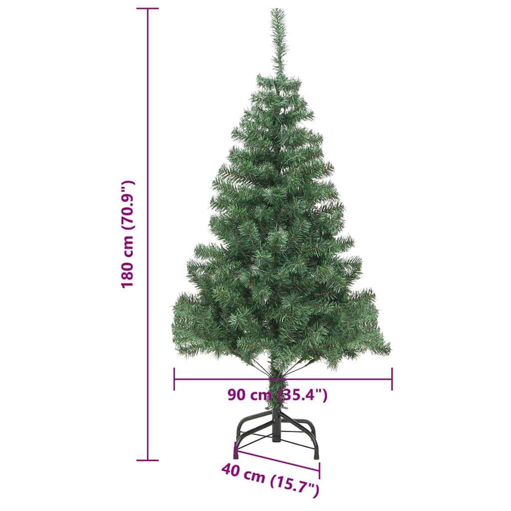 vidaXL Christmas Tree Green 180 cm PVC - 49380