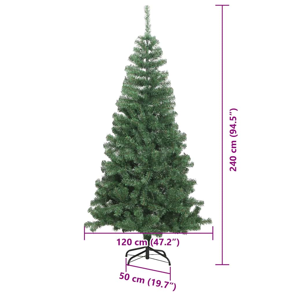 vidaXL Christmas Tree Green 240 cm PVC - 49438