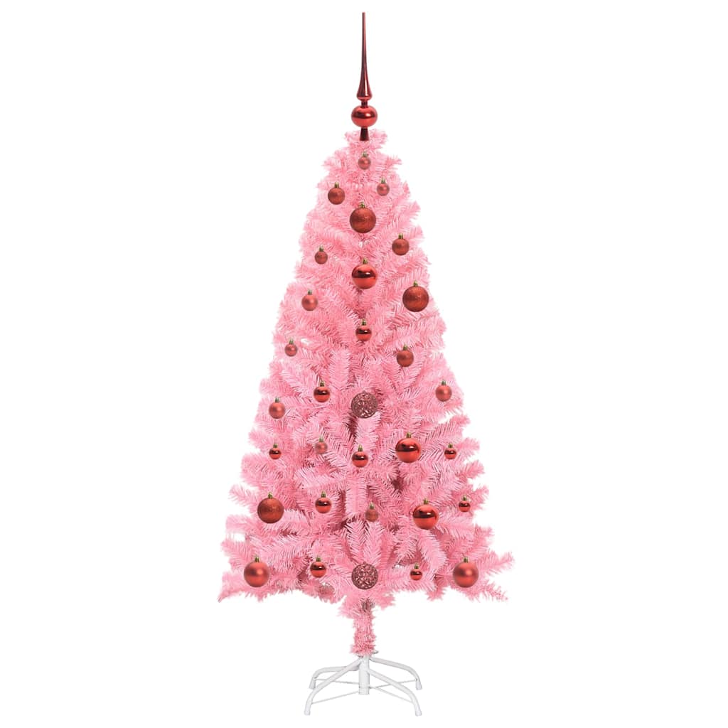 vidaXL Christmas Tree Pink 120 cm PVC