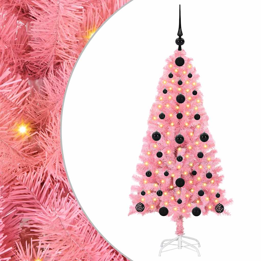vidaXL Christmas Tree Pink 120 cm PVC - 49463
