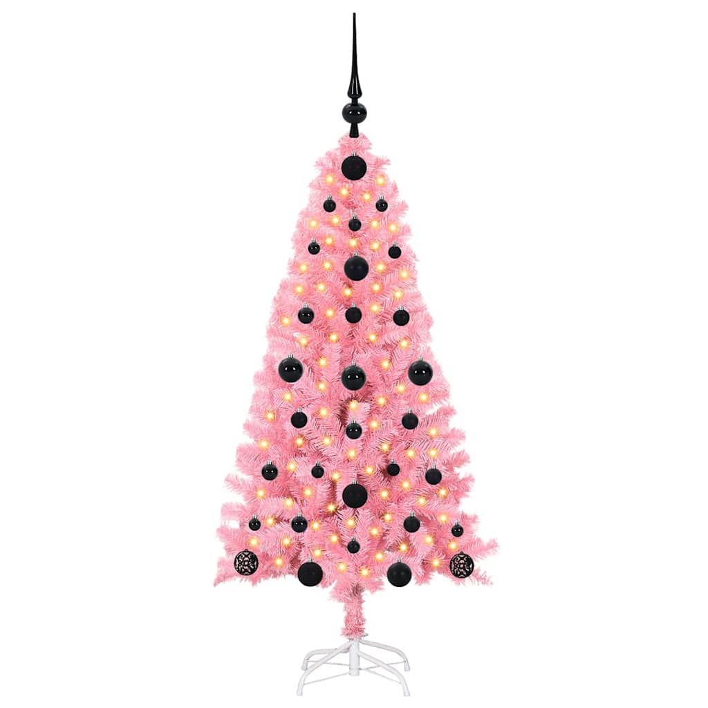 vidaXL Christmas Tree Pink 120 cm PVC - 49463
