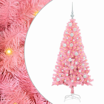 vidaXL Christmas Tree Pink 120 cm PVC - 49464