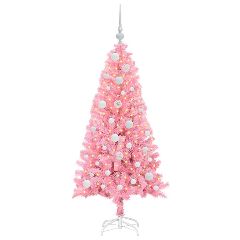 vidaXL Christmas Tree Pink 120 cm PVC - 49464