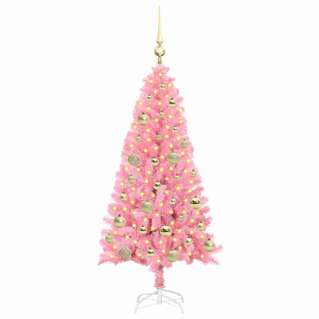 vidaXL Christmas Tree Pink 120 cm PVC - 49471