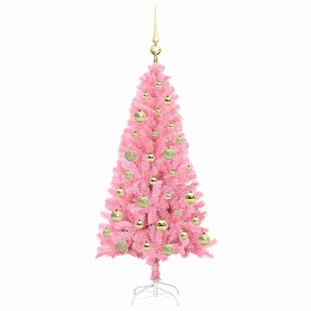 vidaXL Christmas Tree Pink 120 cm PVC - 49471