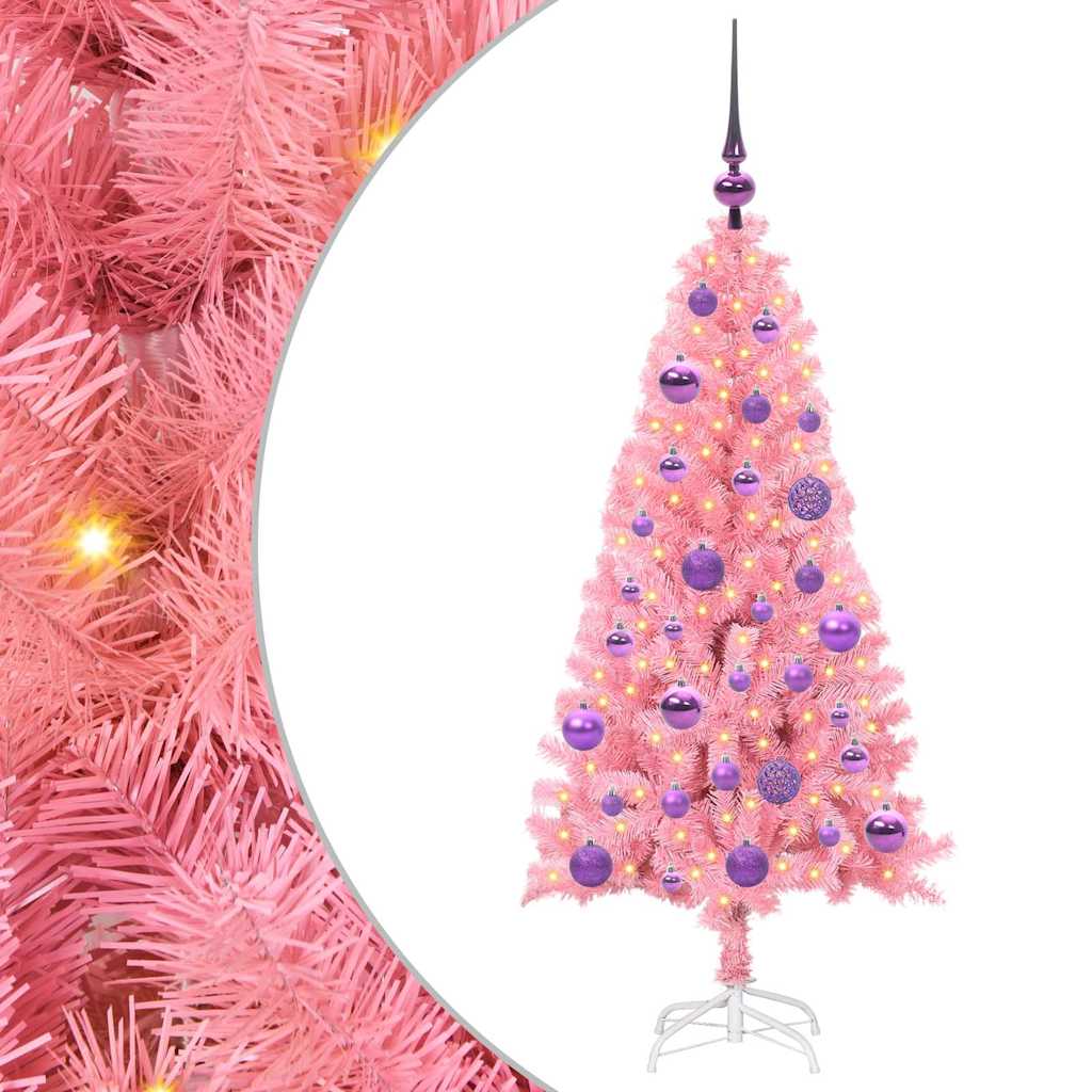 vidaXL Christmas Tree Pink 120 cm PVC - 49480