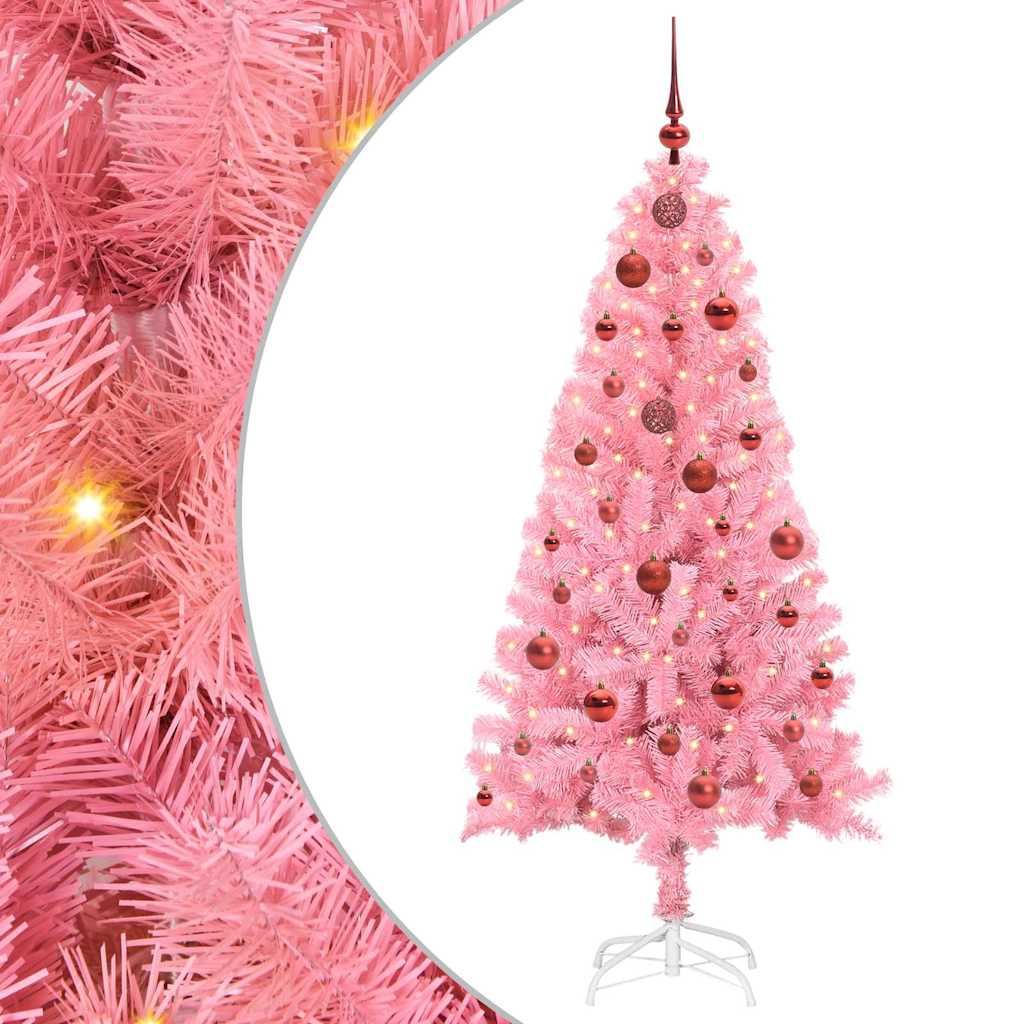 vidaXL Christmas Tree Pink 150 cm PVC