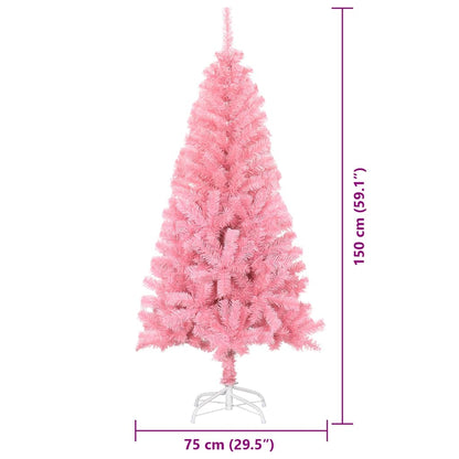 vidaXL Christmas Tree Pink 150 cm PVC