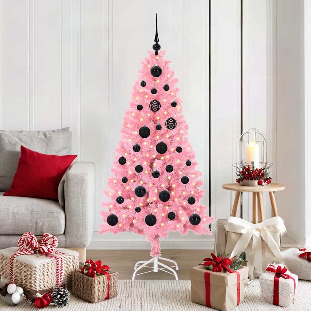 vidaXL Christmas Tree Pink 150 cm PVC - 49498