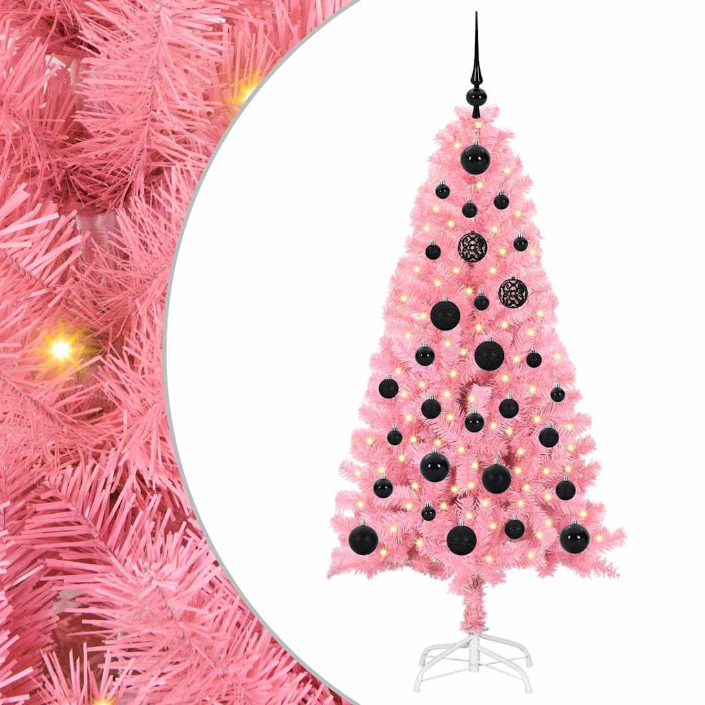 vidaXL Christmas Tree Pink 150 cm PVC - 49498