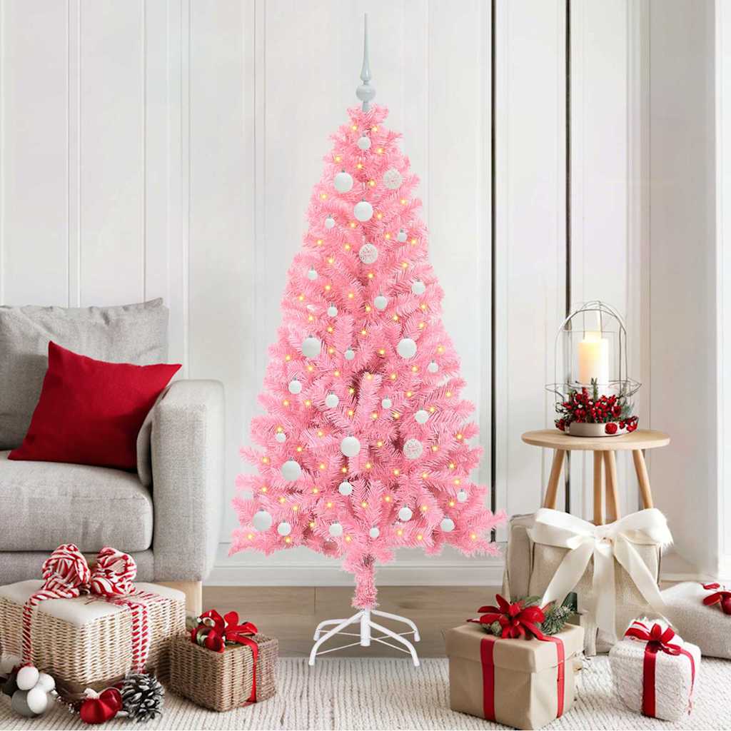vidaXL Christmas Tree Pink 150 cm PVC - 49502