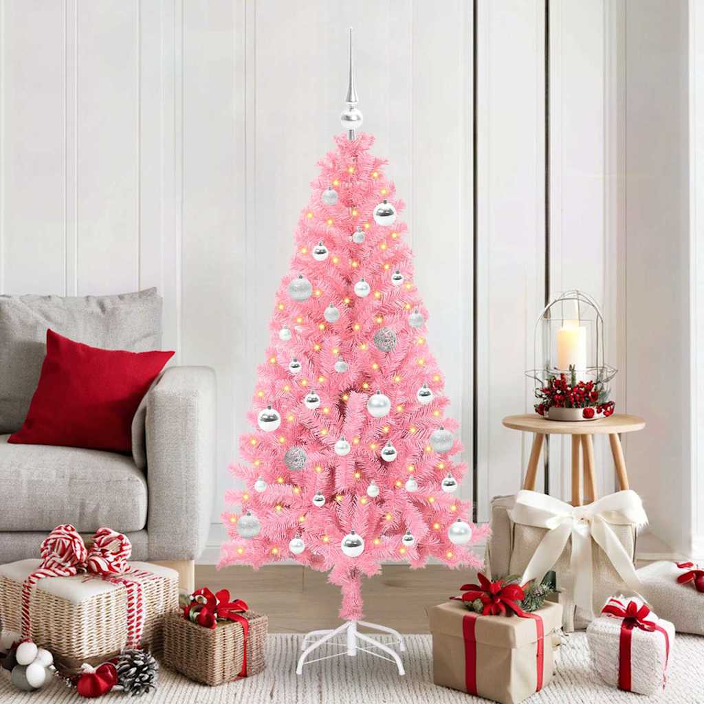vidaXL Christmas Tree Pink 150 cm PVC - 49507