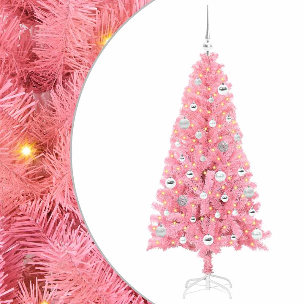vidaXL Christmas Tree Pink 150 cm PVC - 49507