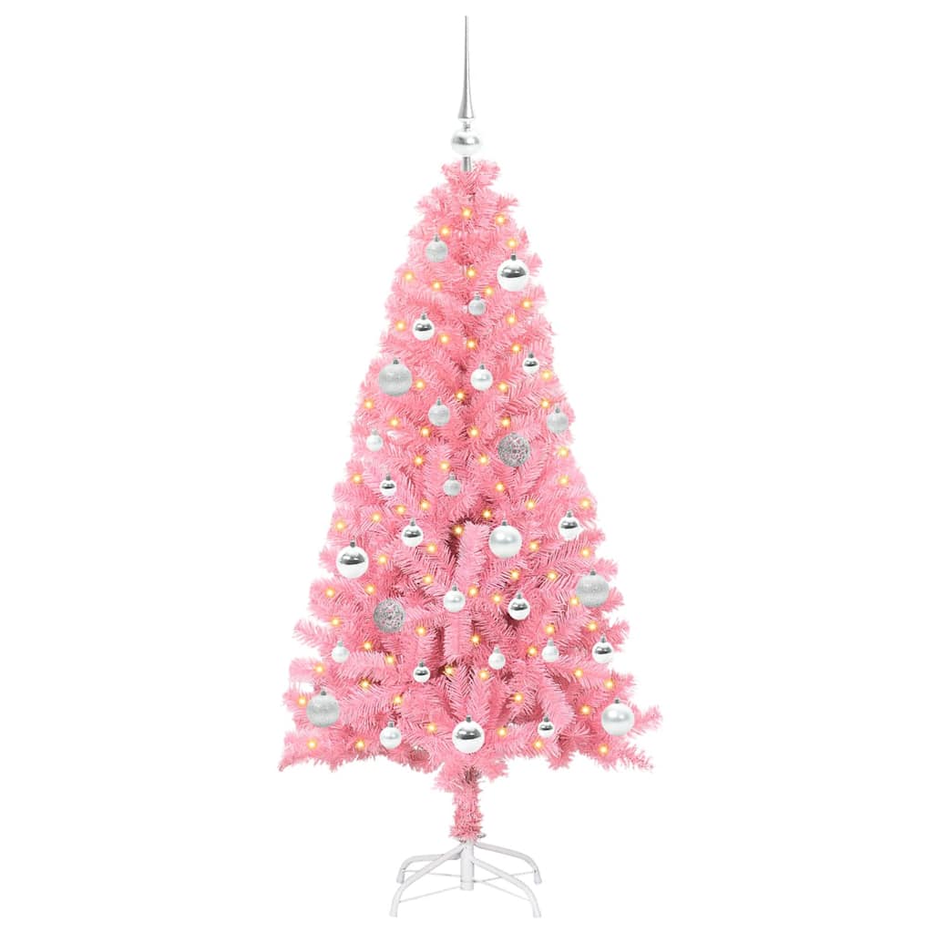 vidaXL Christmas Tree Pink 150 cm PVC - 49507