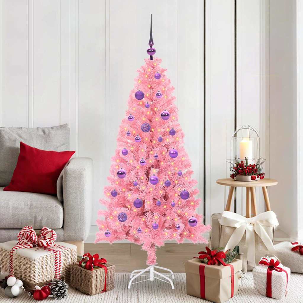vidaXL Christmas Tree Pink 150 cm PVC - 49518
