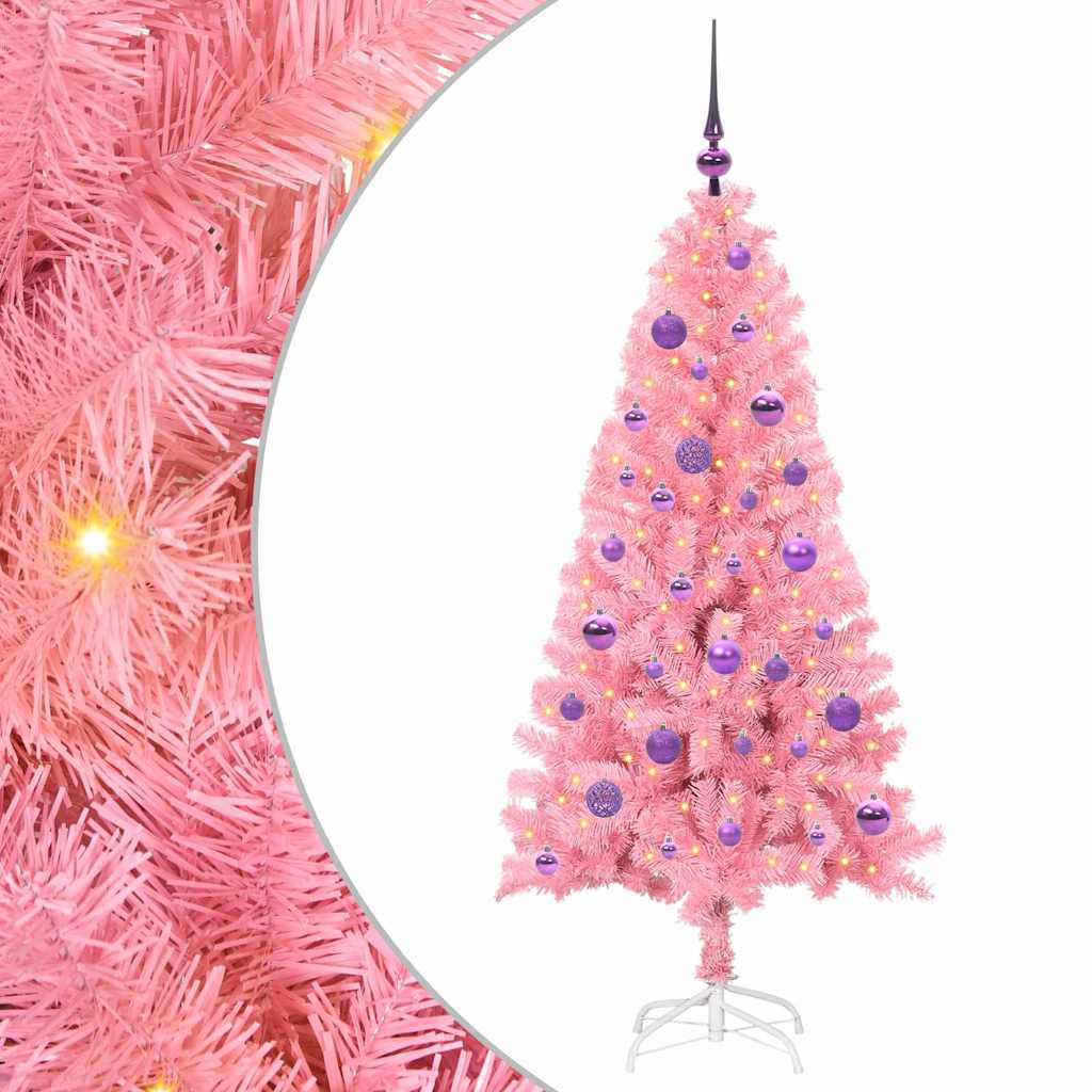vidaXL Christmas Tree Pink 150 cm PVC - 49518