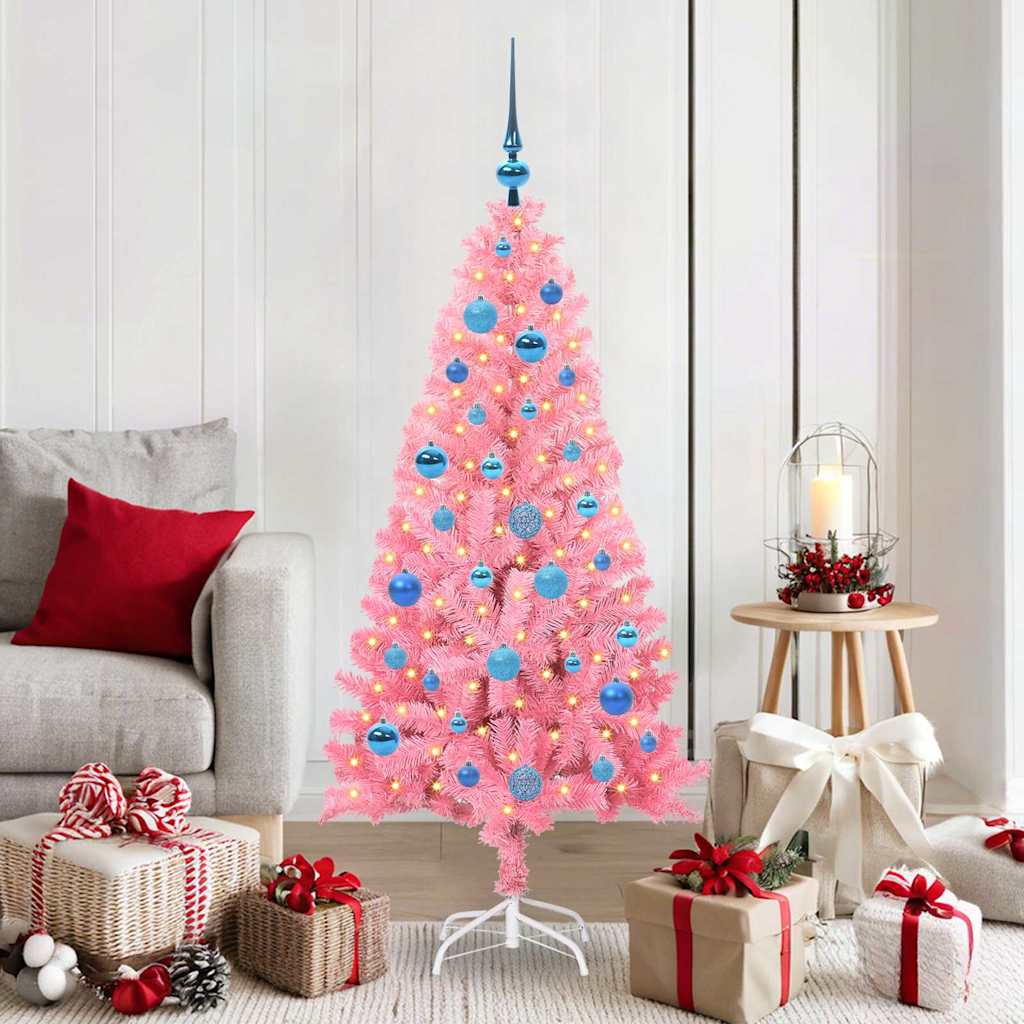 vidaXL Christmas Tree Pink 150 cm PVC - 49520