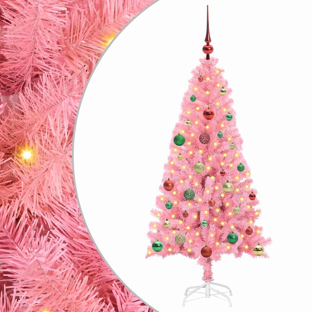 vidaXL Christmas Tree Pink 150 cm PVC - 49524