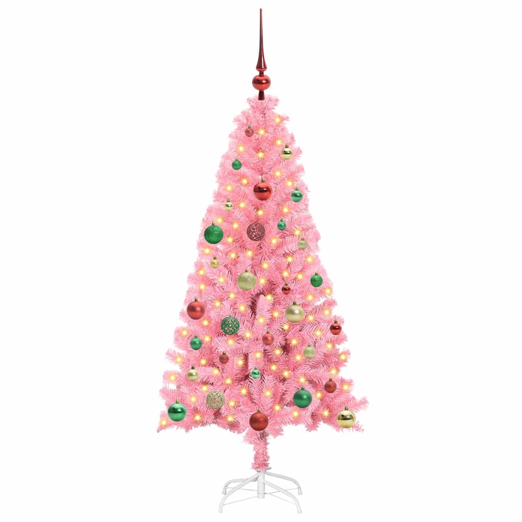 vidaXL Christmas Tree Pink 150 cm PVC - 49524