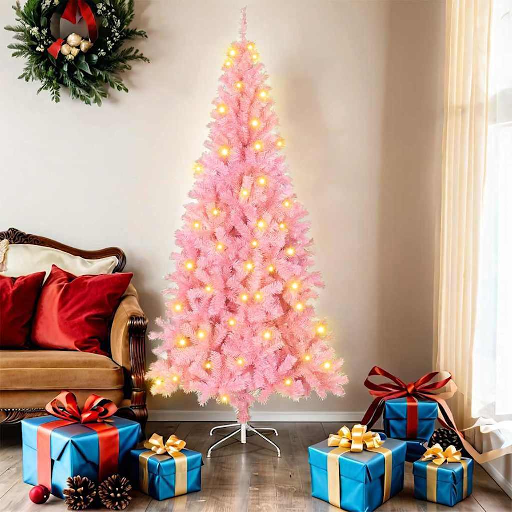 vidaXL Christmas Tree Pink 180 cm PVC
