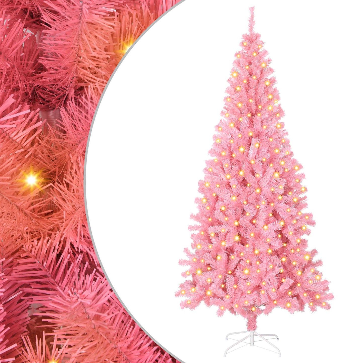 vidaXL Christmas Tree Pink 180 cm PVC