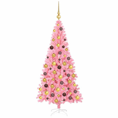 vidaXL Christmas Tree Pink 180 cm PVC - 49534