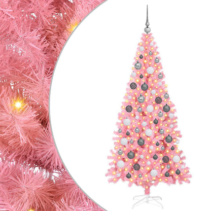 vidaXL Christmas Tree Pink 180 cm PVC - 49539