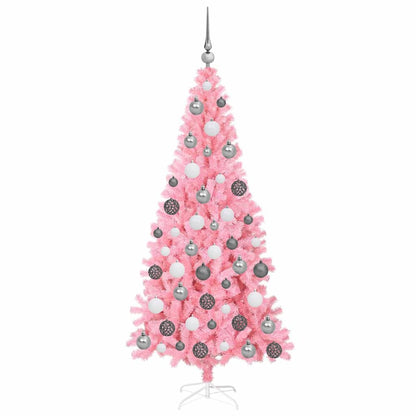 vidaXL Christmas Tree Pink 180 cm PVC - 49539