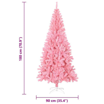 vidaXL Christmas Tree Pink 180 cm PVC - 49539