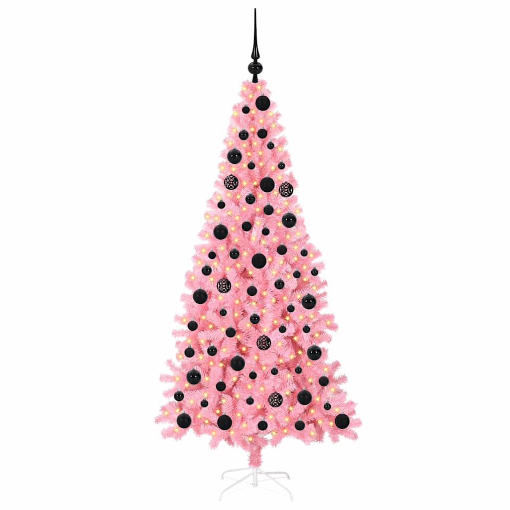 vidaXL Christmas Tree Pink 180 cm PVC - 49544