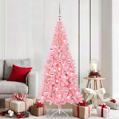 vidaXL Christmas Tree Pink 180 cm PVC - 49548