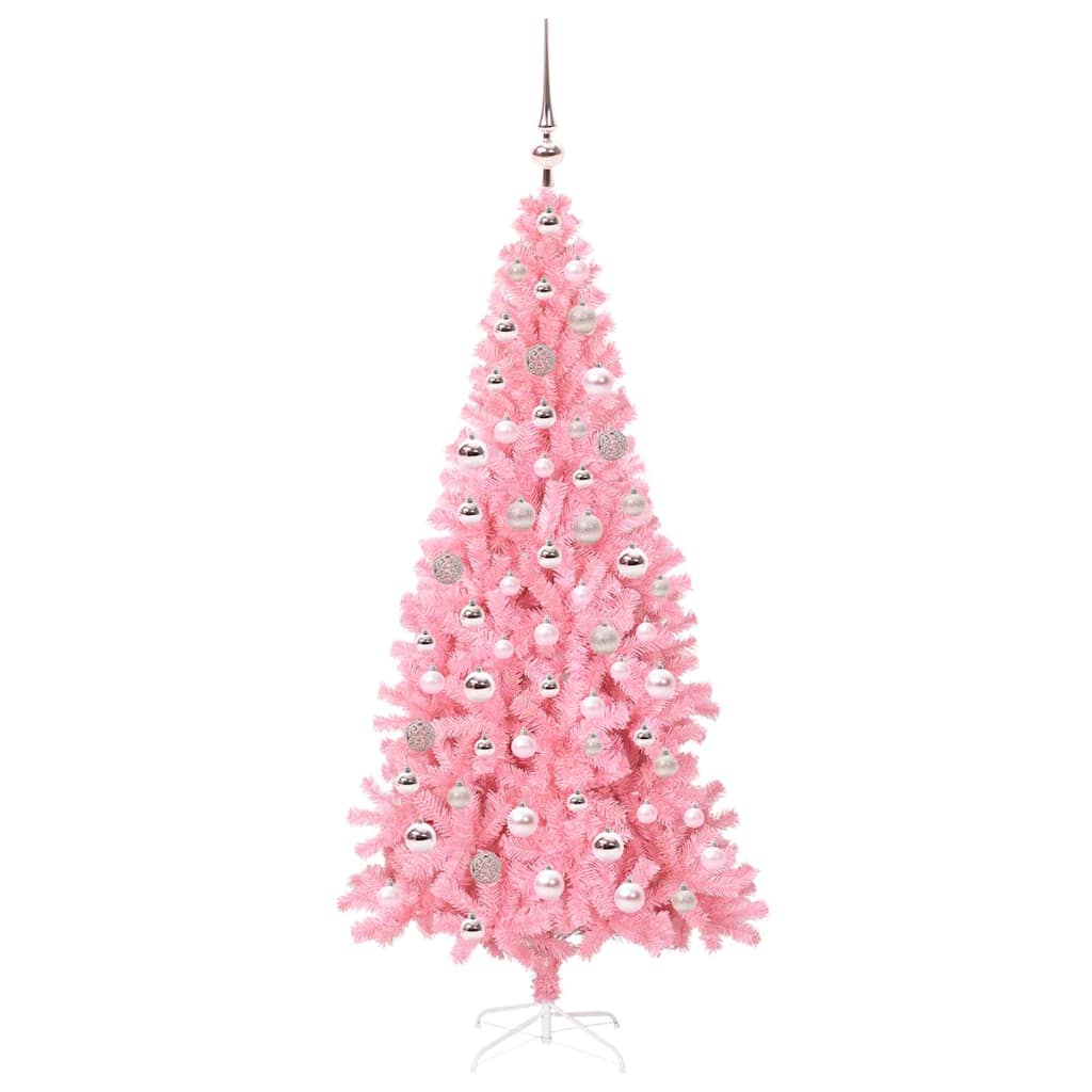 vidaXL Christmas Tree Pink 180 cm PVC - 49548