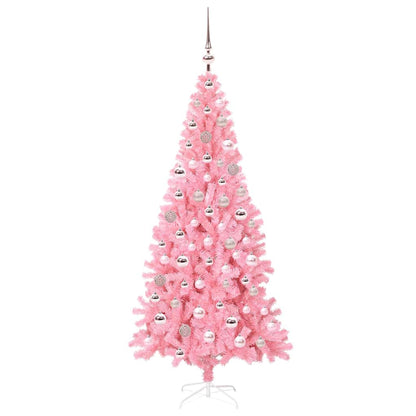 vidaXL Christmas Tree Pink 180 cm PVC - 49548