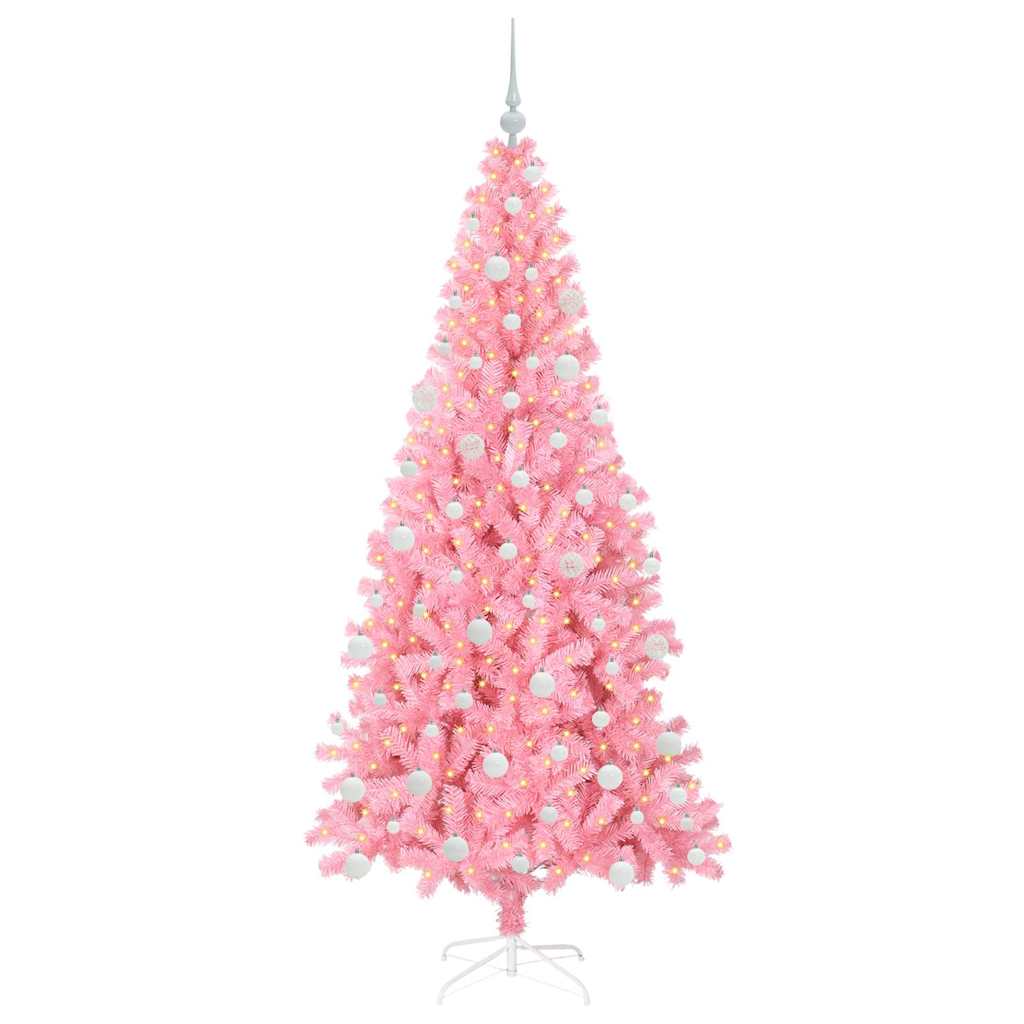 vidaXL Christmas Tree Pink 180 cm PVC - 49551