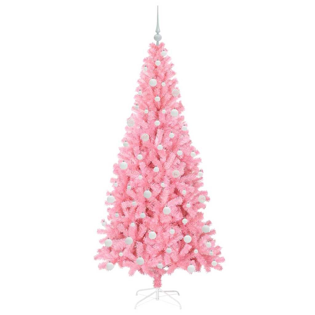 vidaXL Christmas Tree Pink 180 cm PVC - 49551