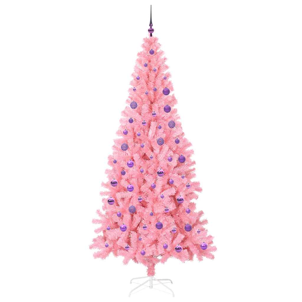 vidaXL Christmas Tree Pink 180 cm PVC - 49552