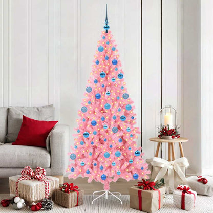 vidaXL Christmas Tree Pink 180 cm PVC - 49556