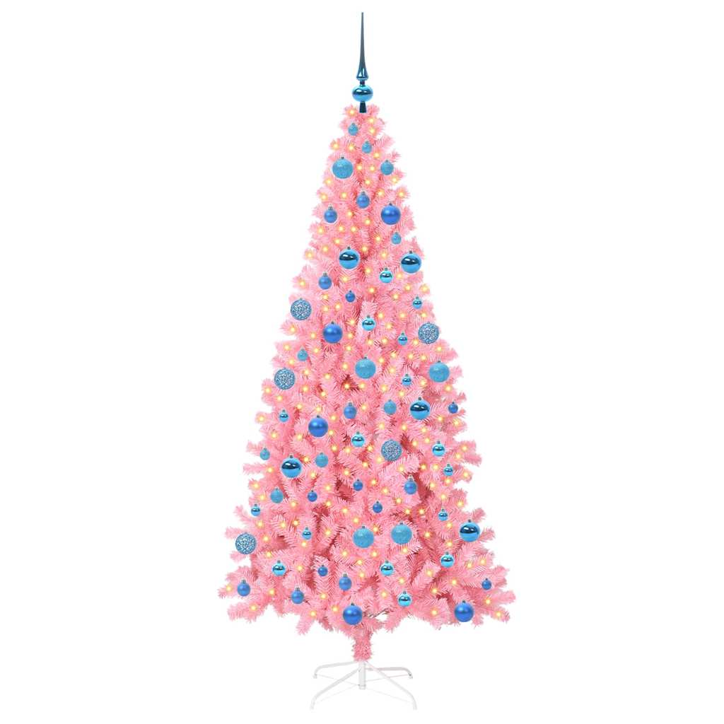 vidaXL Christmas Tree Pink 180 cm PVC - 49556