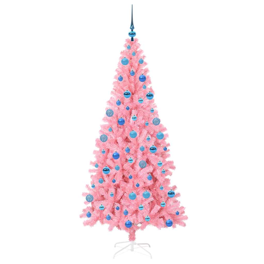 vidaXL Christmas Tree Pink 180 cm PVC - 49556