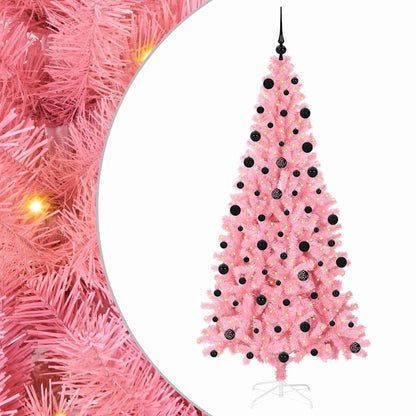 vidaXL Christmas Tree Pink 210 cm PVC