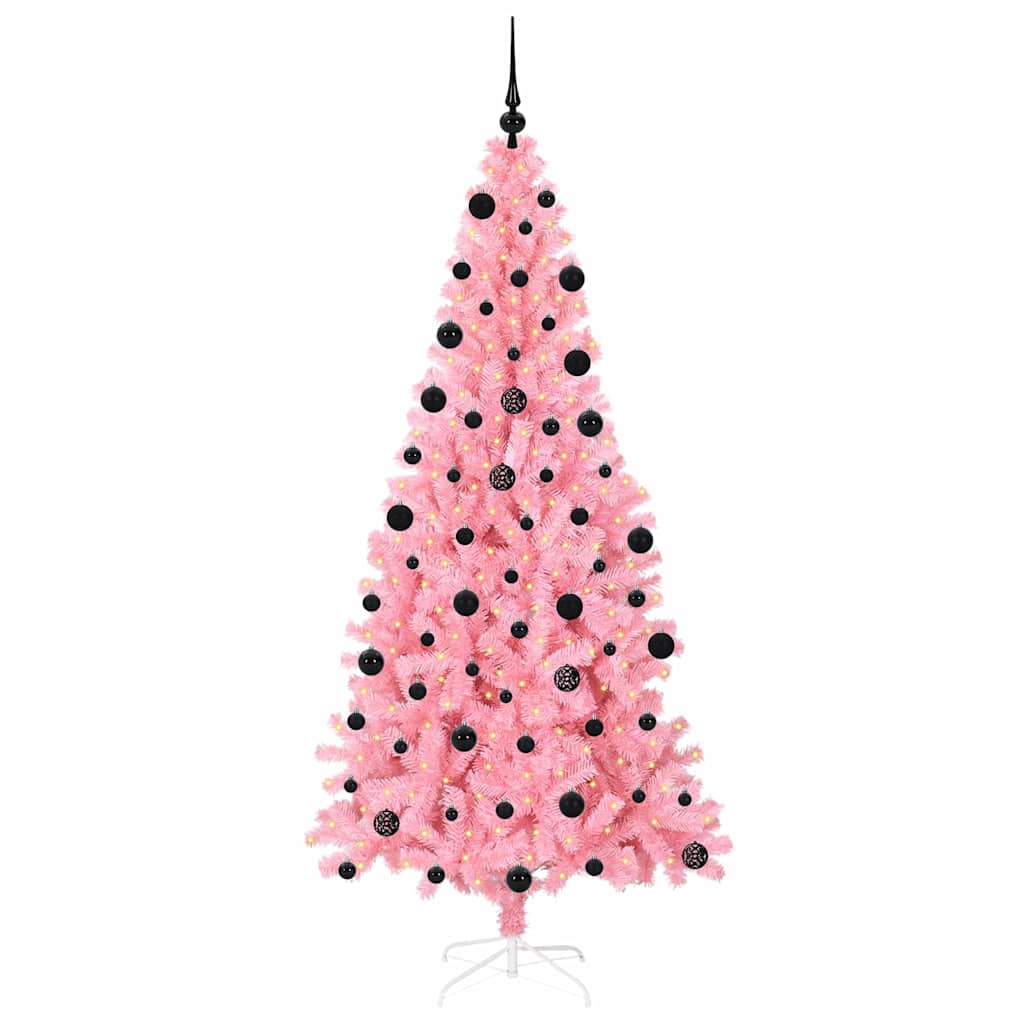 vidaXL Christmas Tree Pink 210 cm PVC