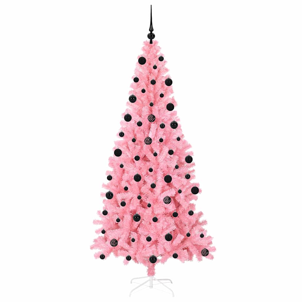 vidaXL Christmas Tree Pink 210 cm PVC